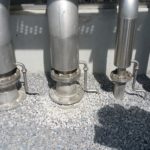Double Contained Stainless Steel Drainage Connecting to Below Ground Double Contained Polypropylene Drainage