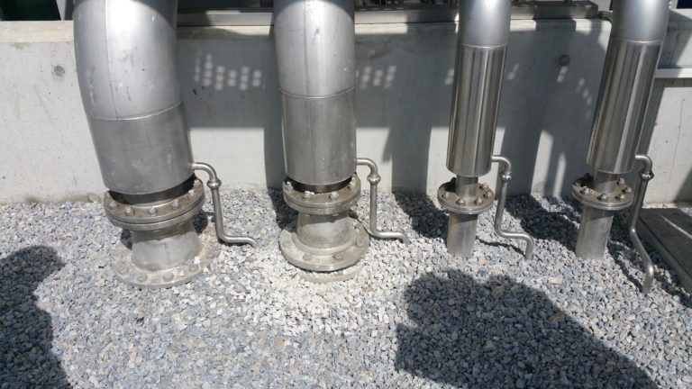 Double Contained Stainless Steel Drainage Connecting to Below Ground Double Contained Polypropylene Drainage